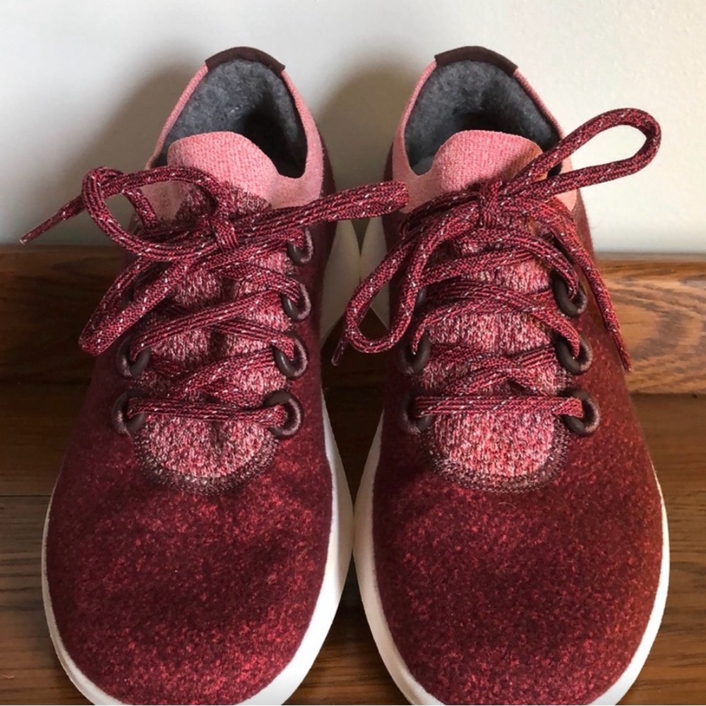 Allbirds Women's Athletic Shoes in Burgundy and Rose color!  Like NEW!